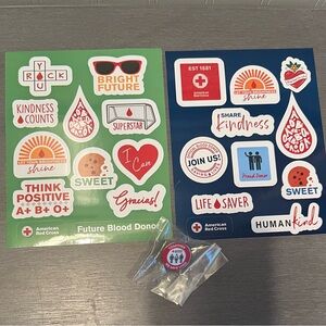 American Red Cross Sticker Pin Set